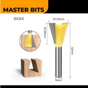 MASTER BIT MATA PROFIL ROUTER DOVETAIL JOINT CUT 6MMX3/4"