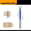 MASTER BIT MATA PROFIL ROUTER LURUS DOUBLE BEARING TRIM CUT 1/4X1/4"