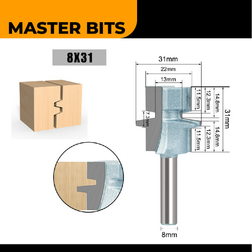 MASTER BIT MATA PROFIL ROUTER JOINT HELICAL CUT, FLOOR & PUZZLE 8X31MM