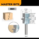 MASTER BIT MATA PROFIL ROUTER JOINT HELICAL CUT, FLOOR & PUZZLE 8X31MM