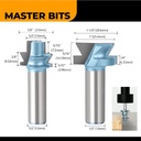 MASTER BIT MATA PROFIL ROUTER 1/2 SET OF 2 12-HANDLE DRAWER SLIDE CUT