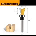 MASTER BIT MATA PROFIL ROUTER DOVETAIL CUT SLOTTING &TRIM 6MM X 1/2"