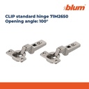 BLUM PROMO PAKET LENGKAP ENGSEL SETENGAH BUNGKUK HINGE 100° DUAL LEFT