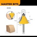 MASTER BIT MATA PROFIL ROUTER SUDUT 30 DEGREES 6MM
