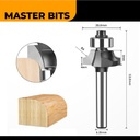 MASTER BIT MATA PROFIL ROUTER 45° CHAMFERING CUT BEVEL CUTTER 1/4X5/16