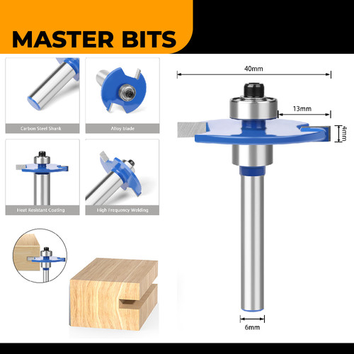 MASTER BIT MATA PROFIL ROUTER BALL T-CUTTER 6x4MM GROOVING CUTTER