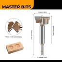 MASTER BIT MATA BOR HEX SHANK HOLE OPENER WOOD SLOT 1/4x35MM