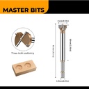 MASTER BIT MATA BOR HEX SHANK HOLE OPENER WOOD SLOT 1/4x15MM