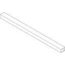 BLUM PIJAKAN KAKI Z95Q1040A SPACE STEP CROSS PROFILE ALUMINIUM GREY