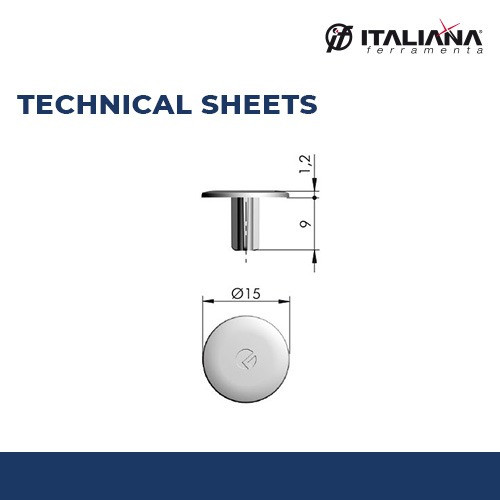 ITALIANA COVER TUTUP BAUT TARGET J12 COVER CAP D.15MM ANTHRACITE