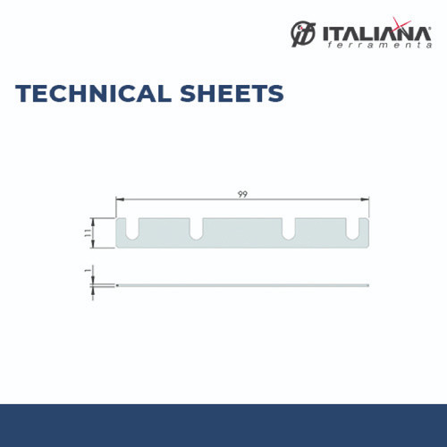 ITALIANA SPACER DRILL SPACER 1MM FOR DRILLING JIG DIM.99X11X1MM
