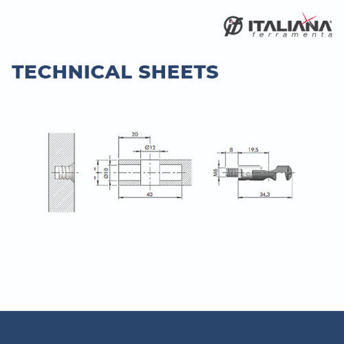ITALIANA BAUT TARGET J12 CONNECTING FITTING SCREW M6