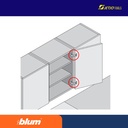 BLUM ENGSEL SENDOK 71T6550 CLIP TOP WIDE ANGLE 170° OVERLAY NIKEL
