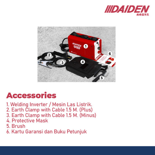 DAIDEN MMAI 120 MESIN LAS INVERTER WELDING MACHINE