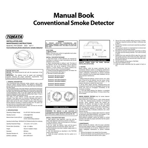 Conventional Smoke Detector Photoelectric Tonata Aseanware / 2 Wire ASW