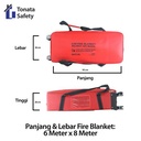 Car Fire Blanket / Selimut Api Tonata 6 x 8 m / Hard Case Roda