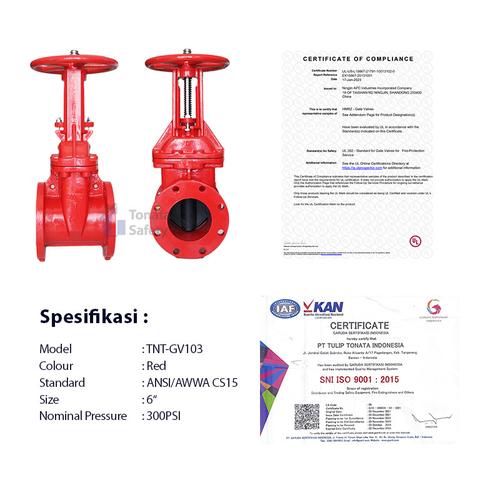 Gate Valve Fire Hydrant ANSI 6" / 6 Inch UL/FM