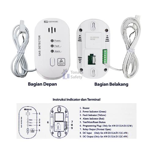 Wireless Gas Detector Tonata Aseanware / Pendeteksi Gas Nirkabel ASW