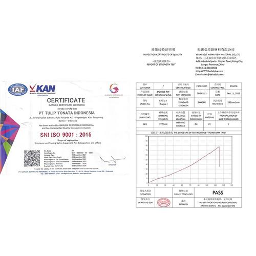 Webbing Sling Belt 1 Ton x 3 M Purple Tonata / Tali Angkat Double Ply