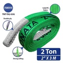 Webbing Sling Belt 2 Ton x 3 M Green Tonata / Tali Angkat Double Ply
