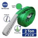 Webbing Sling Belt 2 Ton x 2 M Green Tonata / Tali Angkat Double Ply
