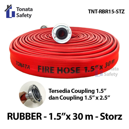 Fire Hose Rubber Storz Tonata 1.5" x 30m / Selang Pemadam 30 m