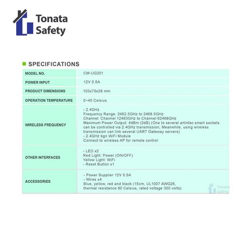 Fire Alarm Wifi Notification Module Tonata / Smart MCFA Conventional