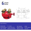 Siamese Brass Four Way / Kuningan / Machino / 4 Way Connection