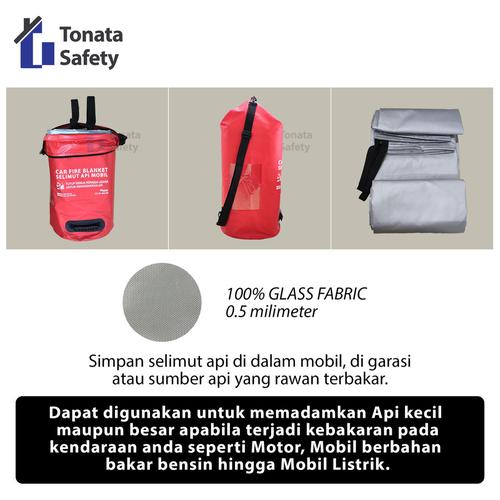 Car Fire Blanket / Selimut Api Tonata 6 x 8 m / Soft Case