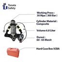 SCBA Breathing Apparatus 6.8L Tonata / Carbon Fiber Composite 6.8 Ltr
