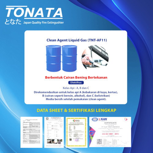 APAR 2 kg Tonata Clean Agent Eco Liquid Gas / Set Komplit