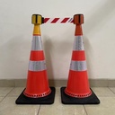 Safety Cone Belt 2 Meter  Pita Pembatas Kerucut Tonata  Merah Putih