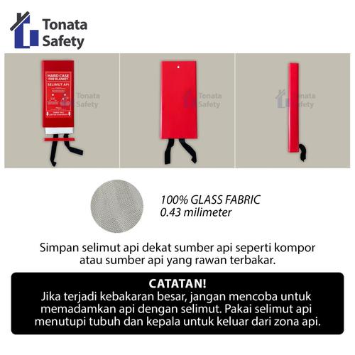 Fire Blanket / Selimut Api Tonata 1,2 x 1,8 m / Hard Case