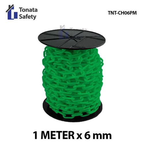 Rantai Plastik  Cone Chain 6mm PER METER  Hijau