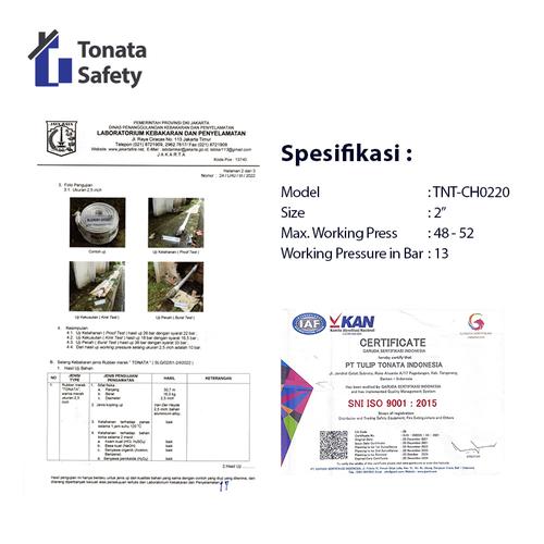 Fire Hose Canvas Tonata / Selang Pemadam 2" x 20m / 20 m