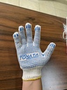 Sarung Tangan Kerja / Kain Bintik / Tonata Biru