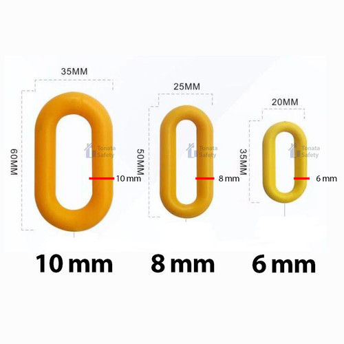 Rantai Plastik / Cone Chain 8mm PER METER / Hijau