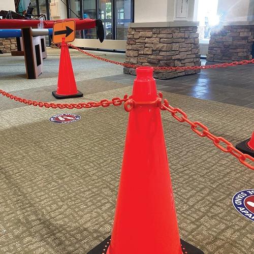 Plastic Chain / Cone Chain 8 mm x 50 m / Merah