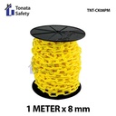Rantai Plastik / Cone Chain / 8 mm PER METER / Kuning