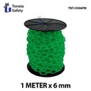 Rantai Plastik  Cone Chain 6mm PER METER  Hijau