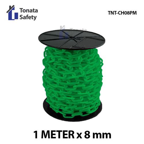 Rantai Plastik / Cone Chain 8mm PER METER / Hijau