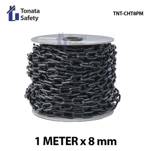 Rantai Plastik  Cone Chain  8 mm PER METER  Hitam