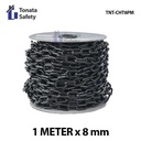Rantai Plastik  Cone Chain  8 mm PER METER  Hitam