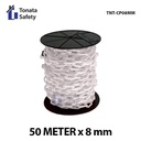 Plastic Chain / Cone Chain 8 mm x 50 m / Putih