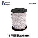 Rantai Plastik  Cone Chain 6mm PER METER  Putih