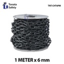 Rantai Plastik  Cone Chain 6mm PER METER  Hitam