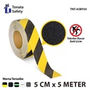 Anti Slip Tape Tonata / Lakban Anti Licin Kuning Hitam 5 cm x 5 Meter