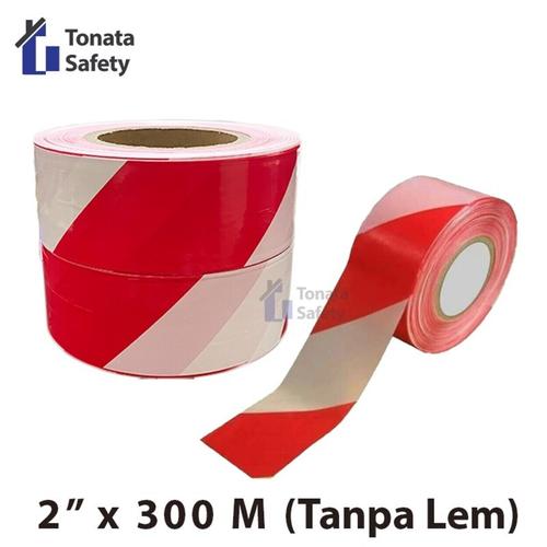 Police Line Tonata Merah Putih / Garis Polisi 2 Inchi x 300 Meter