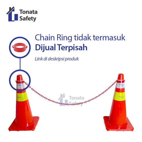 Rantai Plastik / Cone Chain 8mm PER METER / Hijau