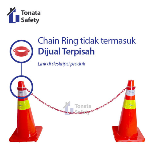 Rantai Plastik / Cone Chain 8mm PER METER / Biru